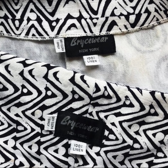 Vintage 90s 6 Linen Art Print Hip Hop 2 Piece Set - Picture 15 of 16